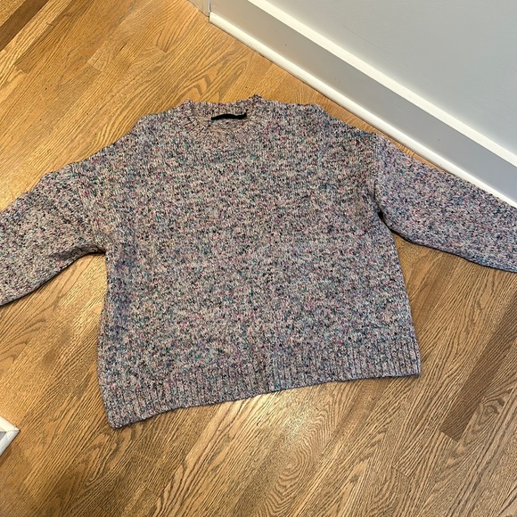 Jenni Kayne Cropped Cocoon Crewneck in Multi Marl - Picture 5 of 14